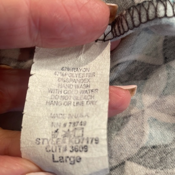 Vintage Wet Seal dress cut out back geometric pattern brown turquoise size L - Picture 10 of 10